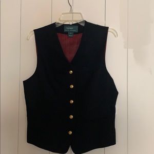Ralph Lauren black wool vest. NWT. Size 10